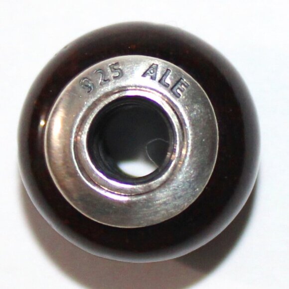 Pandora Wood & Sterling Silver Bead Charm - Picture 4 of 5